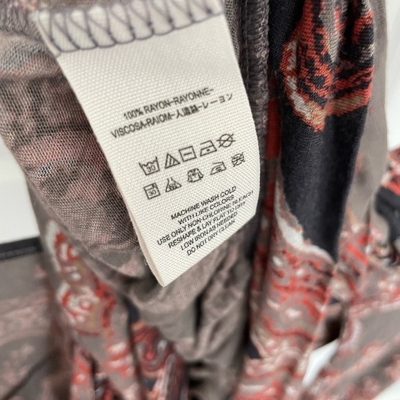 Free People Fiona Boho Long Sleeve Top Size M - Picture 7 of 8